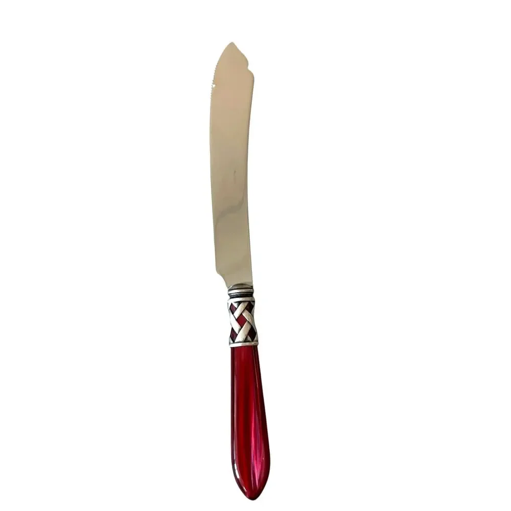 Brand New VIETRI Aladdin Antique Red Cake Knife